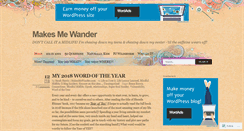 Desktop Screenshot of makesmewander.com