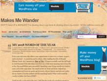 Tablet Screenshot of makesmewander.com